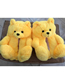 Fashion Cow Color Plush Padded Teddy Bear Slippers