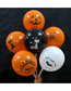 Fashion Orange Bottom Skeleton Halloween Printed Balloons (about 100 Pieces)