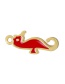 Fashion Red Copper Drop Oil Seahorse Diy Accessories