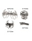 Fashion Silver Color Halloween Spider Bat Skull Hairpin Set