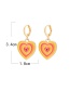 Fashion Red Alloy Drop Oil Love Ear Ring