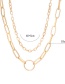 Fashion Silver Color Alloy Round Hollow Multi-layer Necklace