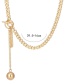 Fashion Gold Color Alloy Round Bead Ot Buckle Necklace