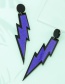 Fashion Purple Cartoon Three-dimensional Lightning Earrings