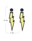 Fashion Yellow Cartoon Three-dimensional Lightning Earrings