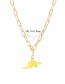 Fashion Yellow Alloy Dinosaur Necklace