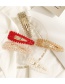Fashion Red Alloy Crystal Geometric Hairpin
