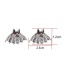Fashion Silver Color Pierced Bat Earrings