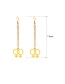 Fashion Gold Color Alloy Geometric Symbol Tassel Earrings