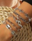 Fashion Silver Color Alloy Lock Thorn Flame Bracelet Set