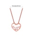 Fashion Rose Gold Color Alloy Inlaid Zirconium Heart Necklace