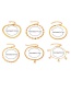 Fashion Gold Color Alloy Heart Snake Shape Multilayer Bracelet Set