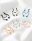 Fashion White K Stainless Steel U-shaped Nose Clip