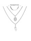 Fashion Silver Color Alloy Multilayer Snake Necklace