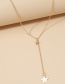Fashion Gold Color Alloy Star Tassel Necklace