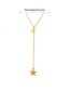 Fashion Gold Color Alloy Star Tassel Necklace