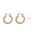 Fashion Gold Color Alloy Twist Braided Earrings