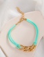 Fashion Blue Metal Braided Bracelet Chain Bracelet