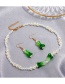 Fashion Necklace Crystal Glass Green Vegetable Necklace