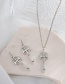 Fashion Silver Color Alloy Axe Earrings Necklace Set