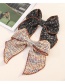 Fashion Black Houndstooth Woolen Plaid Bow Hairpin