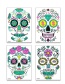 Fashion 2# Halloween Skull Luminous Tattoo Stickers
