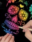 Fashion Gg-12 Small Flower Skull (set Of 12 Scratch Cards + 2 Pens + 12 Ribbons) Children's Halloween Skull Scratch Painting