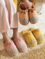 Fashion Female Models:cherry Blossom Powder Large Corrugated Plush Non-slip Slippers