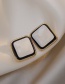 Fashion White Alloy Cube Earrings