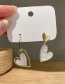 Fashion Gold Asymmetric Love Shell Earrings
