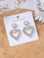 Fashion Ab Color Fancy Diamond Heart Stud Earrings