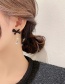 Fashion Black Bowknot Rhinestone Stud Earrings