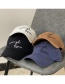 Fashion Gray Blue Letter Embroidered Soft Top Baseball Cap