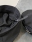 Fashion Black Octagonal Beret With Cotton Leather Buckle