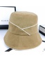 Fashion Black Cotton Geometric Fisherman Hat