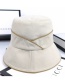 Fashion Black Cotton Geometric Fisherman Hat