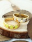 Fashion Yellow Copper Drip Oil Smiley Ring