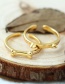 Fashion Gold Copper Inlaid Zirconium Bone Ring