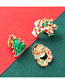 Fashion Green Bell Christmas Concealed Buckle Bells Garland Christmas Tree Brooch