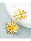 Fashion Silver Metal Three-dimensional Flower Earrings