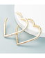 Fashion Ab Silver Alloy Diamond Hollow Heart Stud Earrings