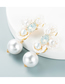Fashion Pearl Resin Floral Pearl Earrings