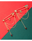 Fashion Bow Alloy Drop Oil Bow Bell Chain Brooch