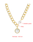 Fashion Love Alloy Thick Chain Pearl Love Necklace