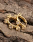 Fashion Gold Copper And Diamond Geometric Earrings