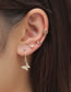 Fashion Gold Unilateral Butterfly Asymmetrical Stud Earring Set