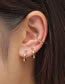 Fashion Gold Distorted Line Asymmetrical Ear Ring