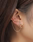 Fashion Gold Single Side Chain Earrings