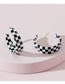 Fashion Checkerboard Acrylic Sheet Checkerboard Ear Ring