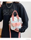 Fashion Pink Contrasting Color Single-shoulder Messenger Small Cloth Bag